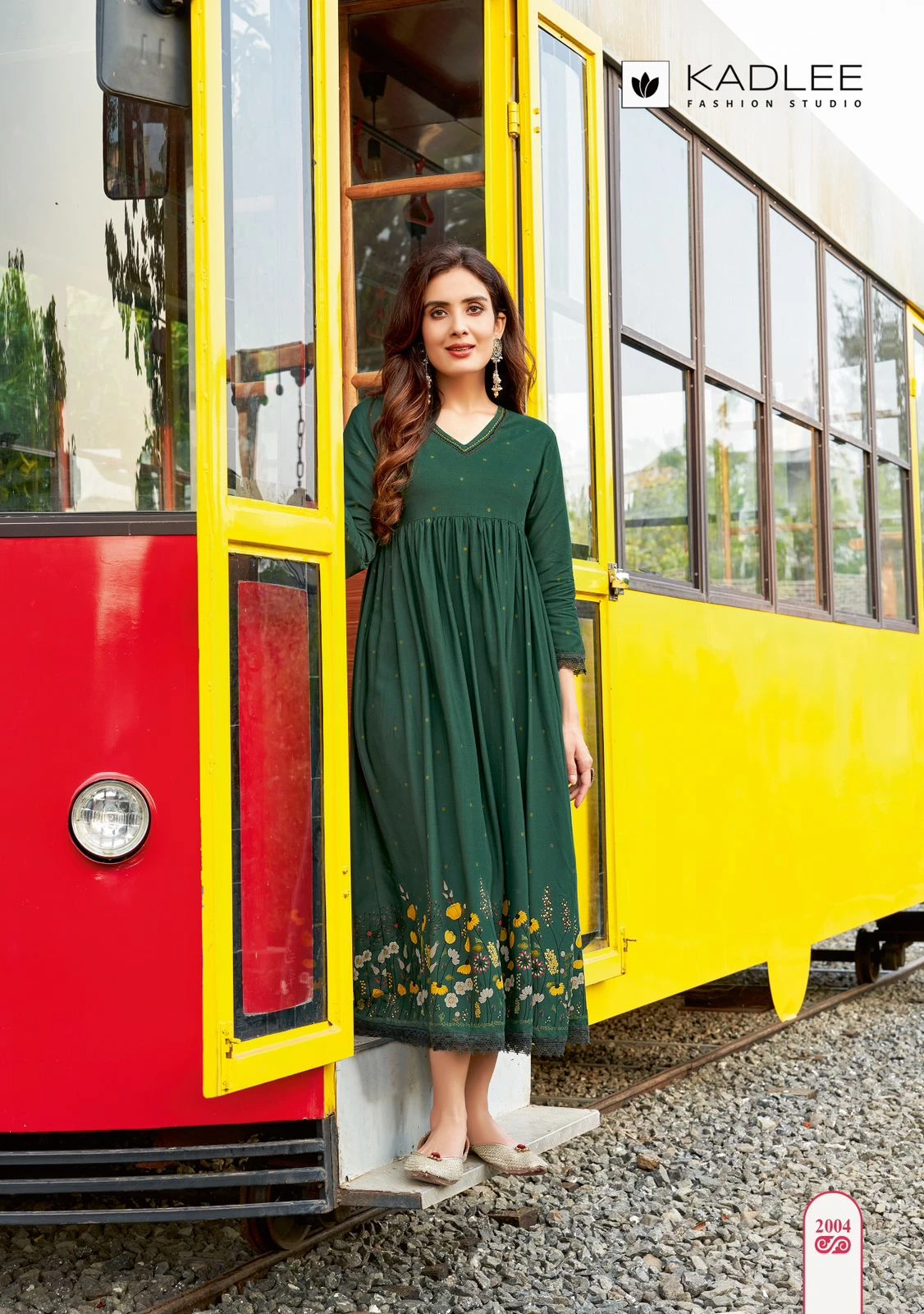 Kadlee Infinity Rayon Print Wholesale Fancy Long Kurtis Catalog — Wholesale Kurtis, Kadlee Fashion Studio wholesale from Surat — view 2